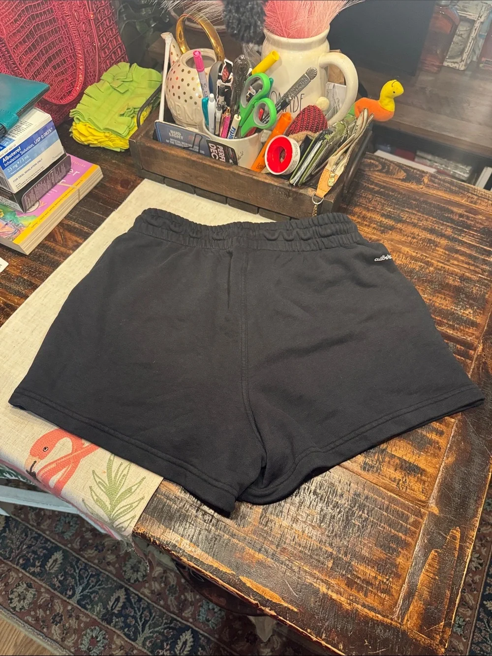 allbirds Black Women's Athletic Pull-On Shorts with Drawstring Waist XL